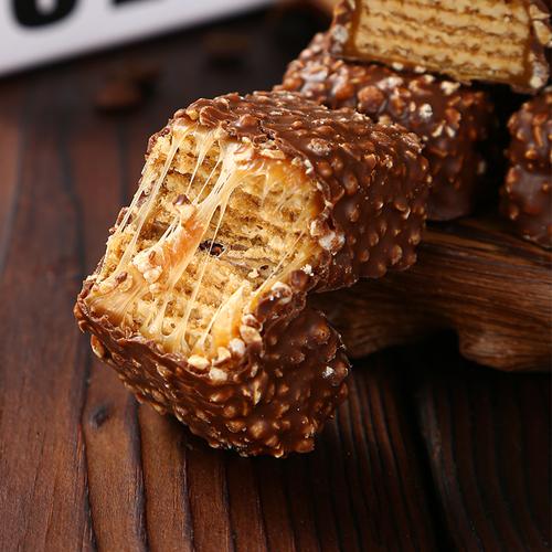 阿孔特巧克力炼乳威化花生味零食焦糖蜂蜜夹心饼干俄罗斯进口食品